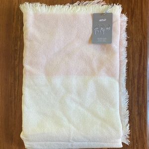 Aerie Cream and Pink Square Scarf
